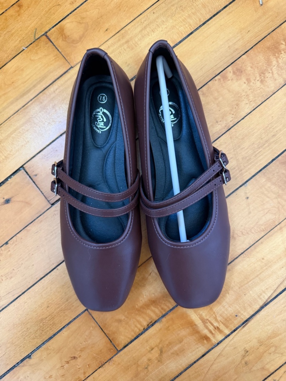 Target Double-Strap Mary Jane Flats - Dark Brown